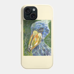 Shoe bill bird drawing Original style multicolor Phone Case