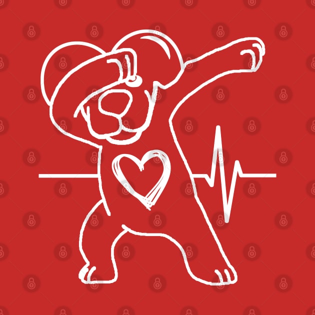 Funny & Cute Valentines Day Dabbing Puppy Heart by Etopix