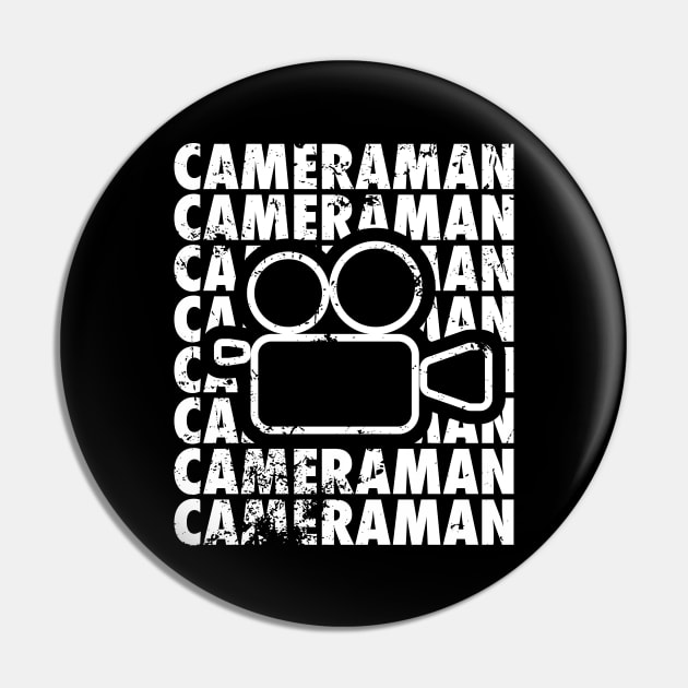 Cameraman DOP Videographer Filmmaker Gift Pin by Super Fresh Art