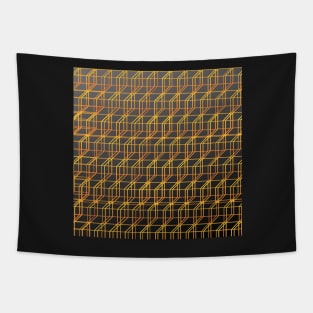 Soft Black Gradient Cubes Tapestry