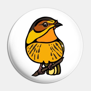 Cape May Warbler Graphic Pin