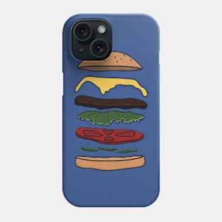 colored burger layers Phone Case