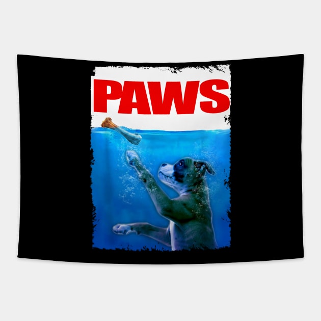 Boxer PAWS Trendsetting T-Shirts Expressing Love for Boxer Companions Tapestry by Crazy Frog GREEN