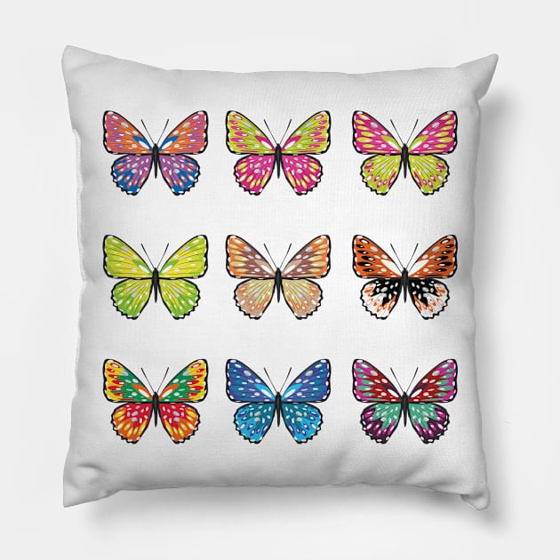 Decorative butterflies Pillow by AnnArtshock