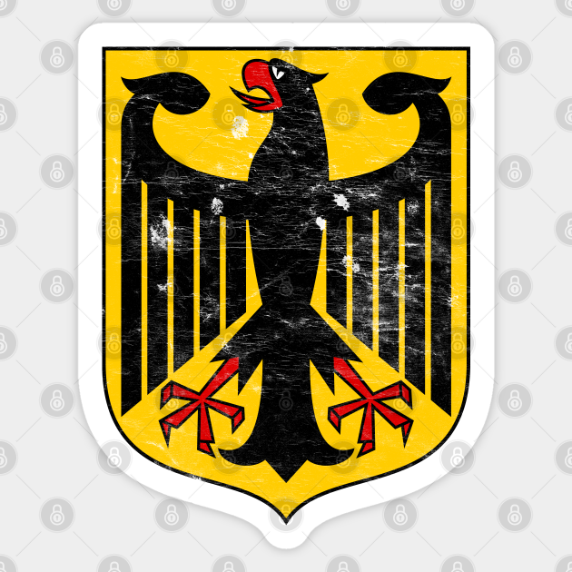 German Eagle // Vintage Distressed Style - Deutschland - Sticker