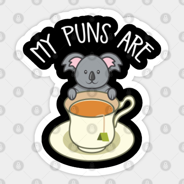 My Puns Are Koala Tea For Koala Lover My Puns Are Koala Tea Sticker Teepublic,Korean Anime Girl Pencil Drawing