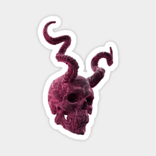 PINK HUNTER SKULL WITH HORNS Magnet