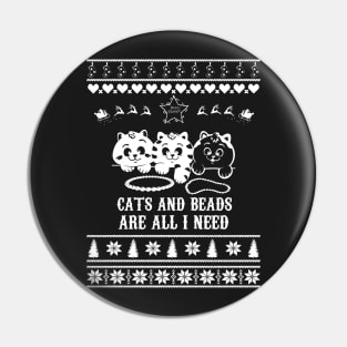 Merry Christmas CATS AND BEADS Pin