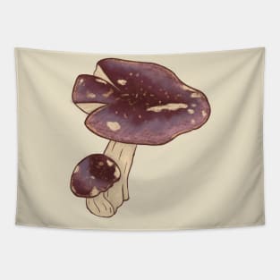 Purple Spotted Mushroom Pair Tapestry