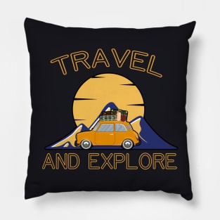 Travel and Explore Road Adventure Pillow
