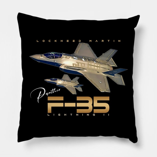 F-35 Lightning II Us Air Force Fighterjet Pillow by aeroloversclothing