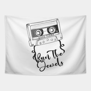 Good Vibes Run The Jewels // Retro Ribbon Cass Tapestry