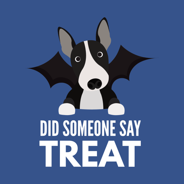 English Bull Terrier Halloween Trick or Treat by DoggyStyles