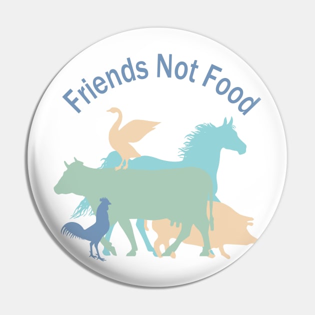 Friends Not Food Pin by hardcore repertoire