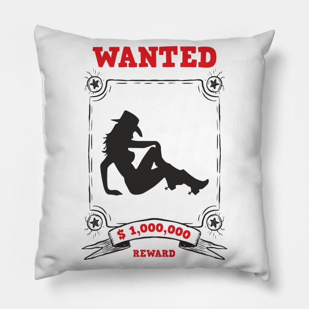 Wanted Pillow by ilhnklv