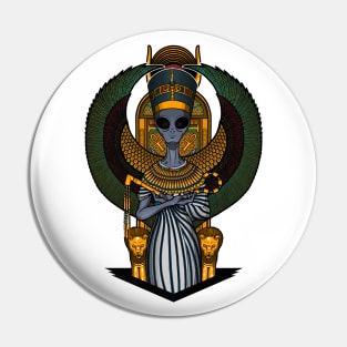 The alien Nefertiti - Color version Pin