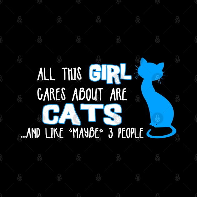 All this GIRL cares about are CATS ...and like *maybe* 3 people by The Lemon Stationery & Gift Co