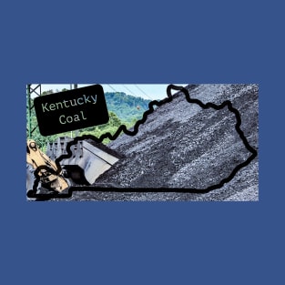 Outline of Kentucky with Coal and Heavy Equipment T-Shirt