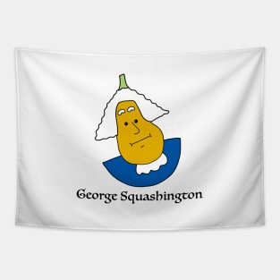 George Squashington History Pun Cartoon Illustration Tapestry