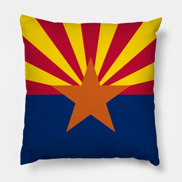 Arizona Flag Pillow by DetourShirts