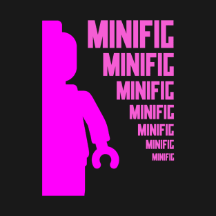 Dark Pink Minifig with MINIFIG text, Customize My Minifig T-Shirt