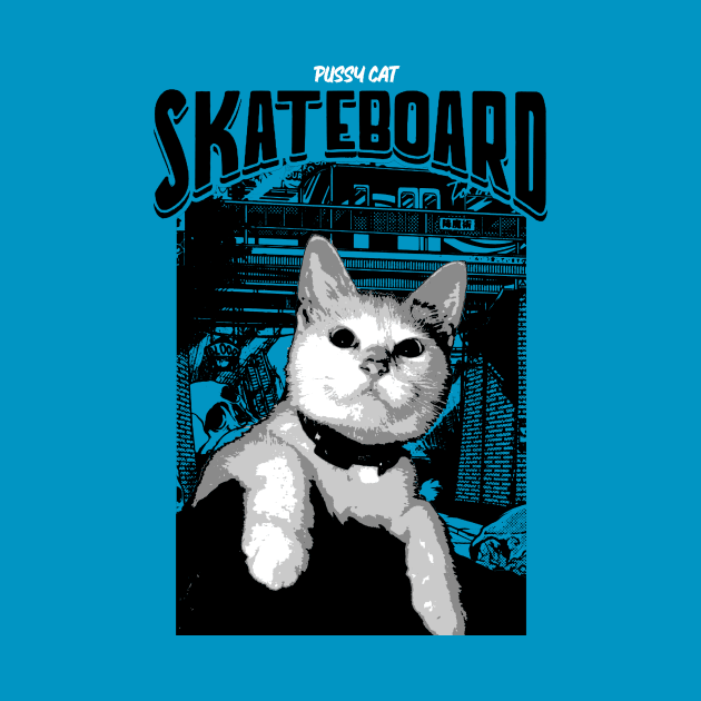 Pussy Cat Skate Board by Bakul Jenang