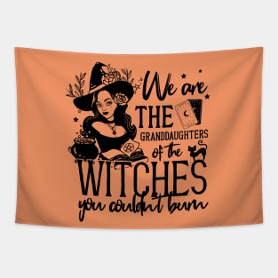 Halloween Feminist Granddaughters of Witches Orange Tapestry