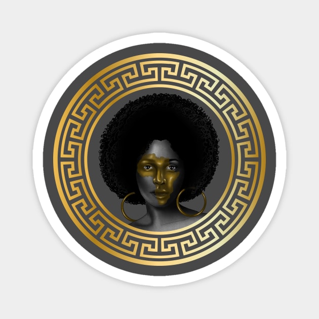 Afro Woman, Poud African Woman Magnet by logiamerch