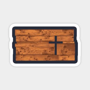 The Cross - Inspired Wooden Design Magnet