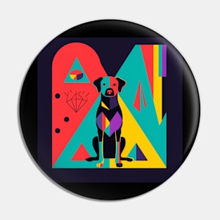 Geometric Dog Pin