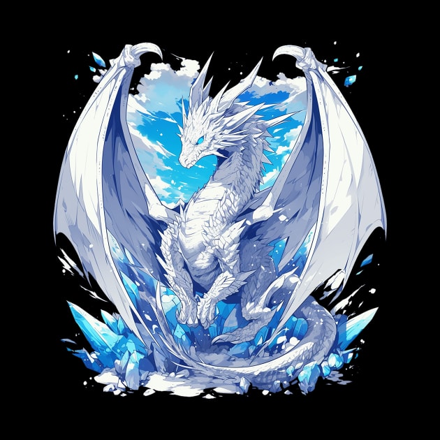 blue eyes white dragon by peterdoraki