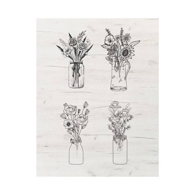 Flower Vase Collage by glovegoals