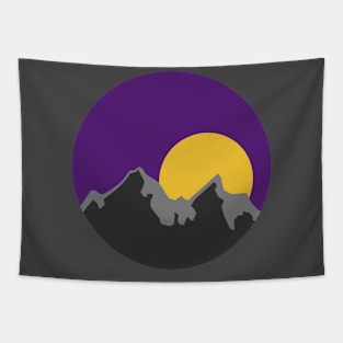 Violet Sky Mountain Tapestry