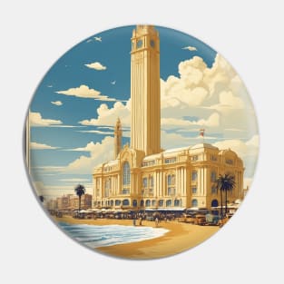 Mar del Plata Argentina Vintage Tourism Poster Pin