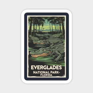 A Vintage Travel Art of the Everglades National Park - Florida - US Magnet