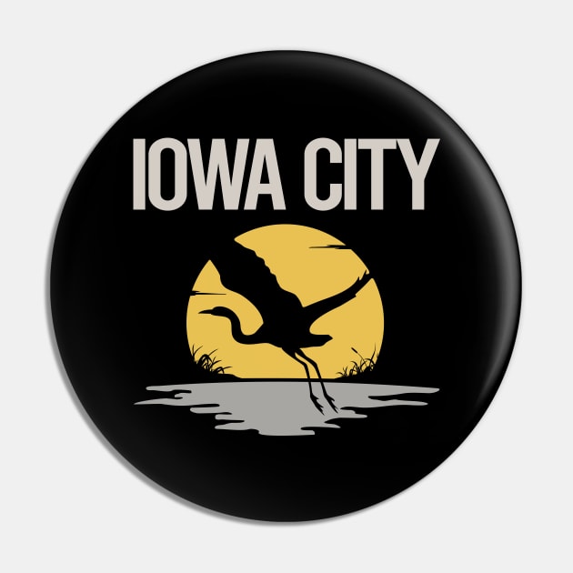 Flying Stork Iowa City Pin by flaskoverhand