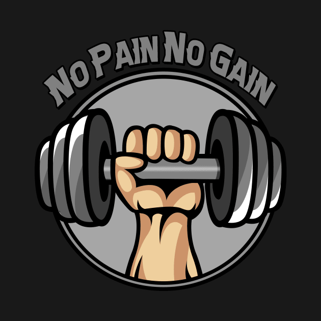 No Pain No Gain Bodybuilder by Adnanesm