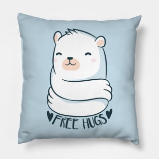 Polar Bear free hugs Pillow