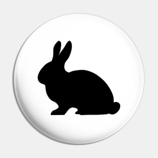 Bunny Rabbit Pattern in Black and White Pin