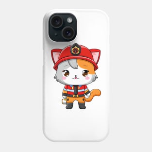 Cat Dressed as a Fireman, Super Cute, Adorable, and So Fun Phone Case