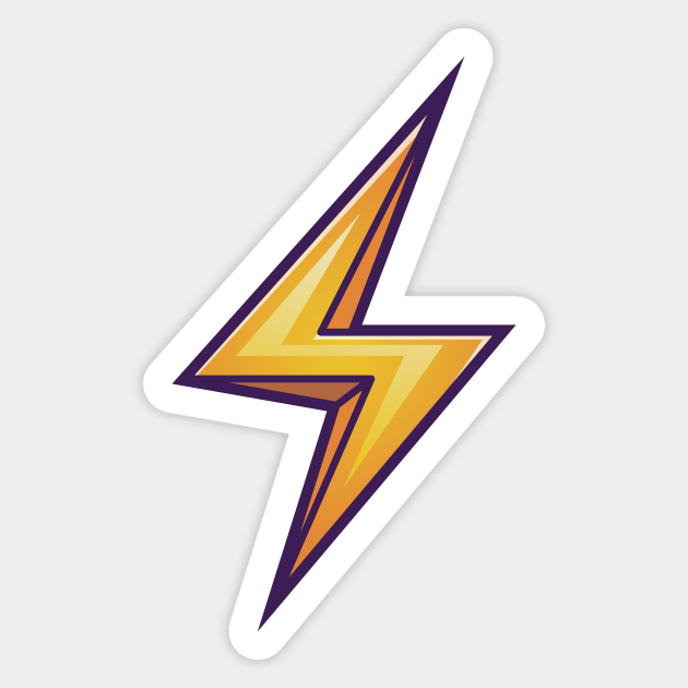 Lightning Thunder Sign Cartoon Vector Icon Illustration - Thunderbolt -  Sticker | TeePublic