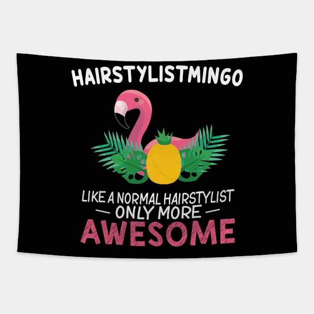 Gradution Hairstylist Flamingo Lover Birthday Gift Tapestry by followthesoul