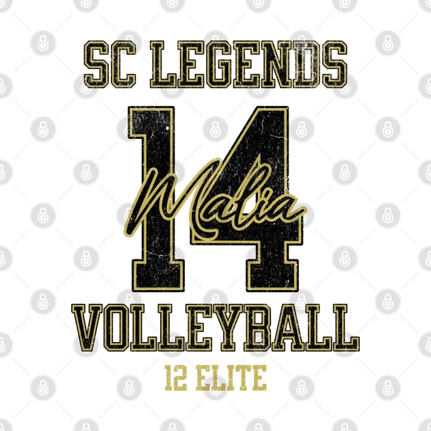 Malia #14 SC Legends (12 Elite) - White by SC Legends Merch