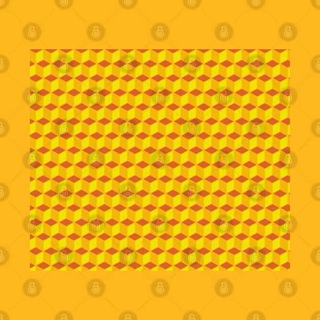 Yellow Block Print Pattern by Walking Millenial