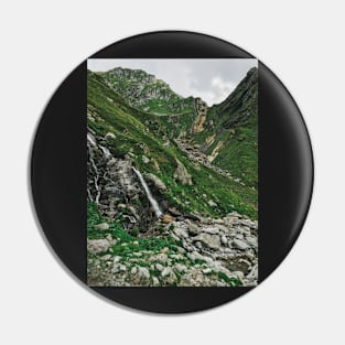 Rocky Green Alpine Landscape Pin