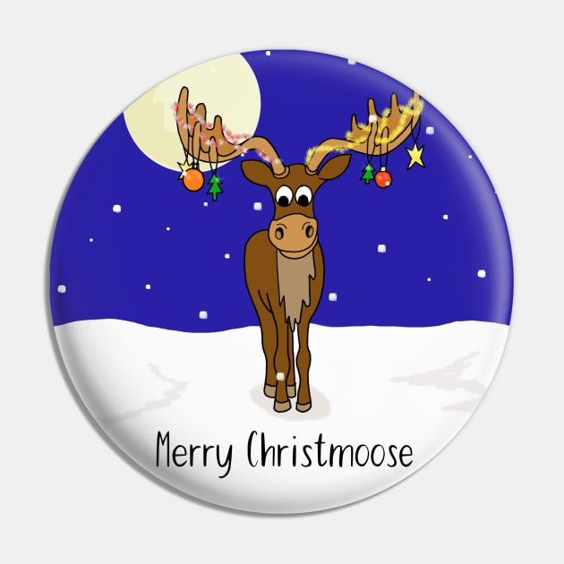 Merry Christmoose, moose in the snow Pin by Maddybennettart