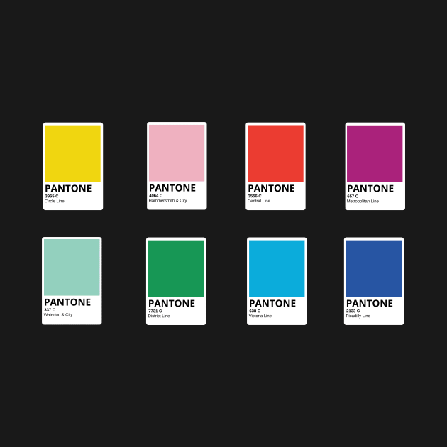 London Underground Colors Pantone pack by lindsey788