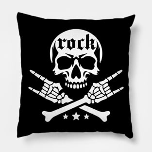 rock skull Pillow