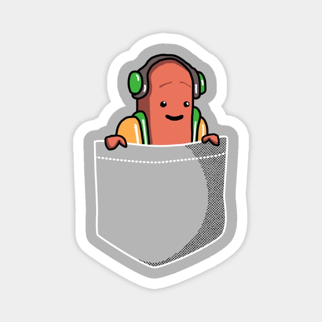 Pocket Hot Dog Dancing HotDog Filter Meme Magnet by dumbshirts