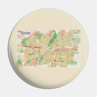 Munich in Watercolor Pin